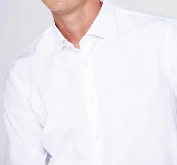 Camisa de Vestir Lisa Blanco - Imagen 4