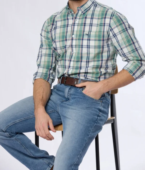 Pantalón de Jean Clásico Azul Claro - Imagen 5