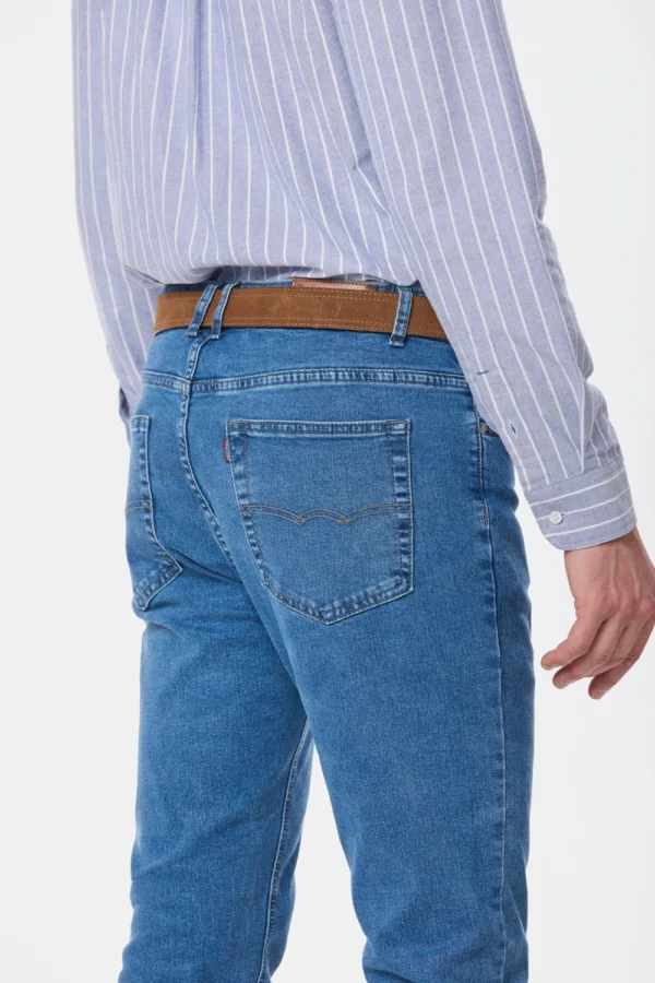Pantalón de Jean Skinny Azul Claro - Imagen 4