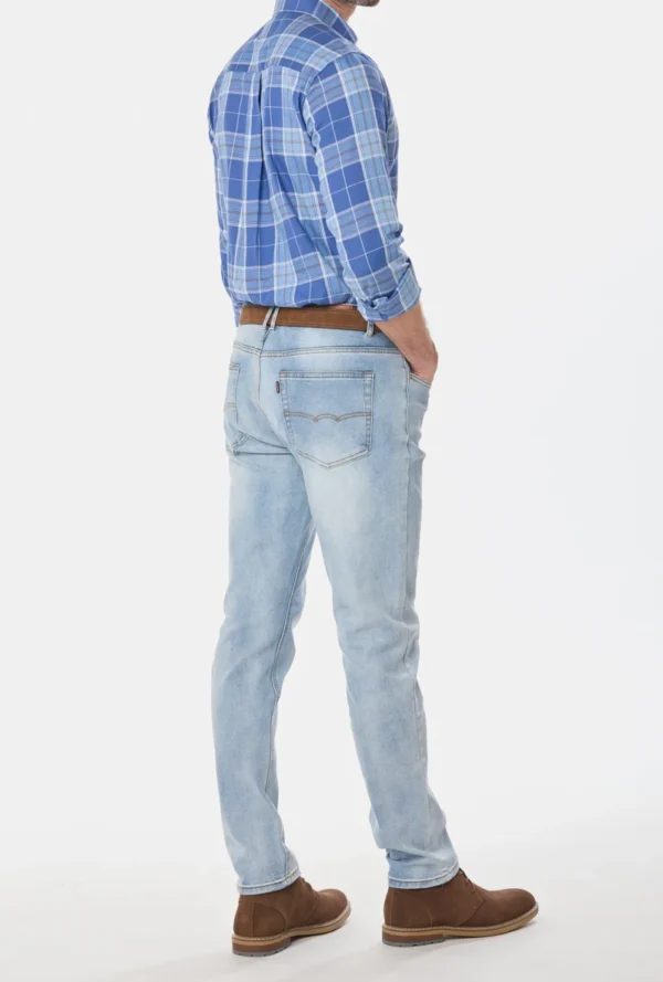 Pantalón de Jean Skinny Celeste - Imagen 5