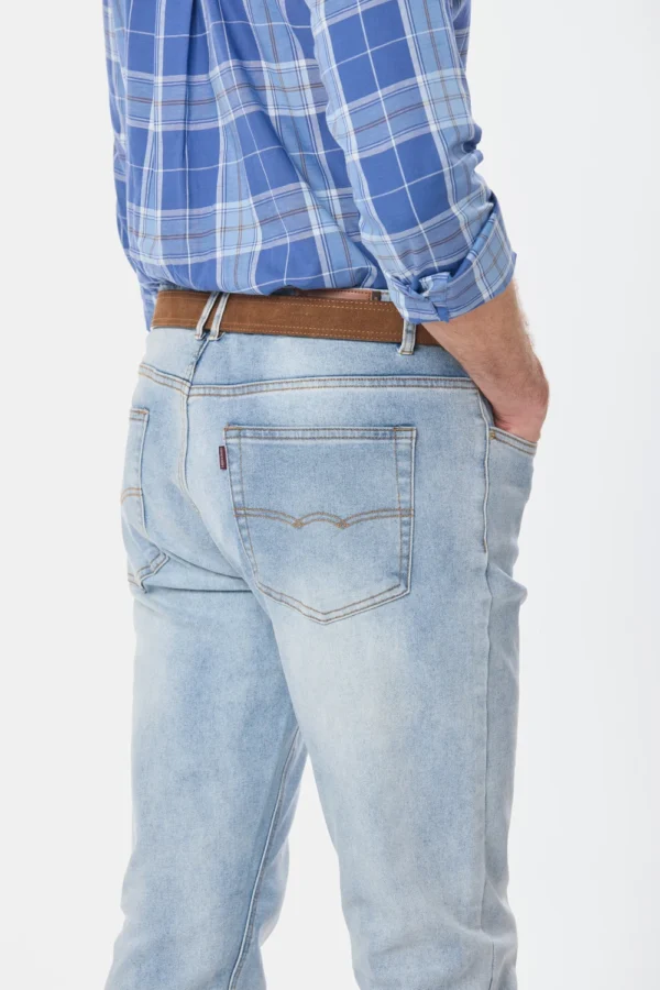 Pantalón de Jean Skinny Celeste - Imagen 4