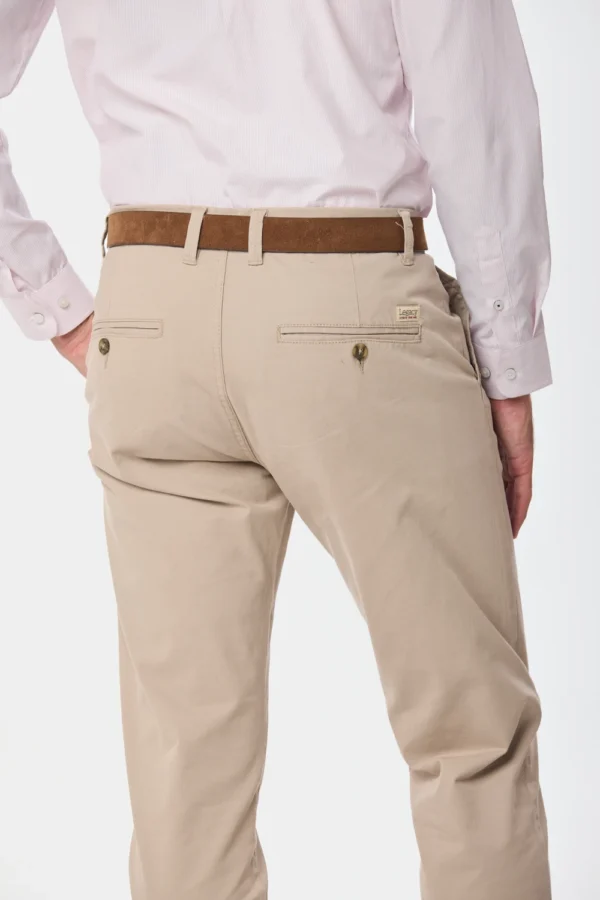 Pantalón Spandex Slim Fit Beige - Imagen 5