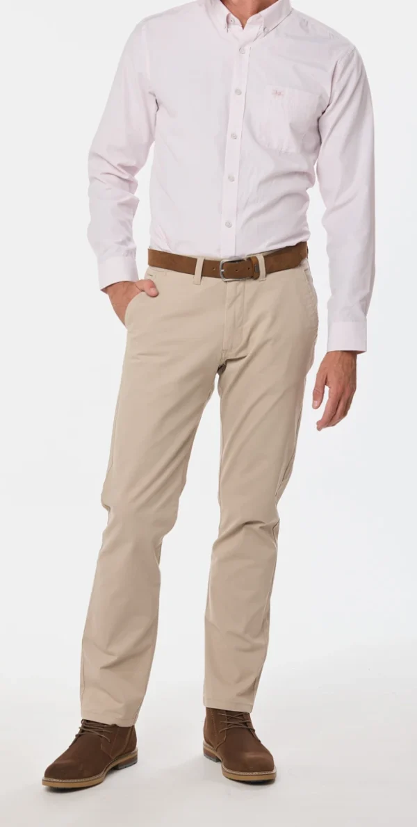 Pantalón Spandex Slim Fit Beige - Imagen 6
