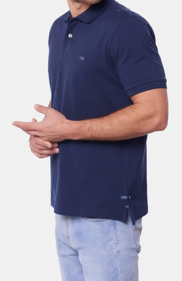 Remera Polo Lisa Azul - Imagen 3