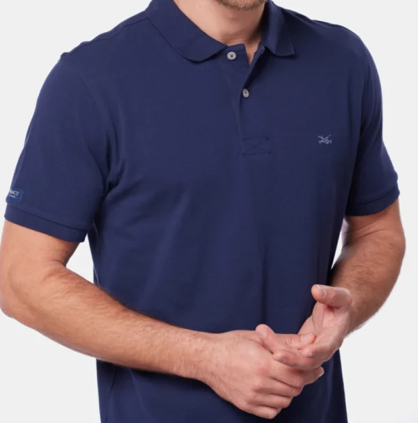 Remera Polo Lisa Azul - Imagen 6